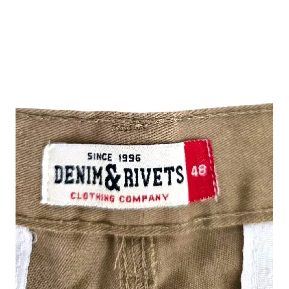 Denim‎ & Rivets Mens Khaki Jean Shorts Size 48 Comfort